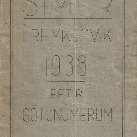 Símar írvk 1938 götuskrá
