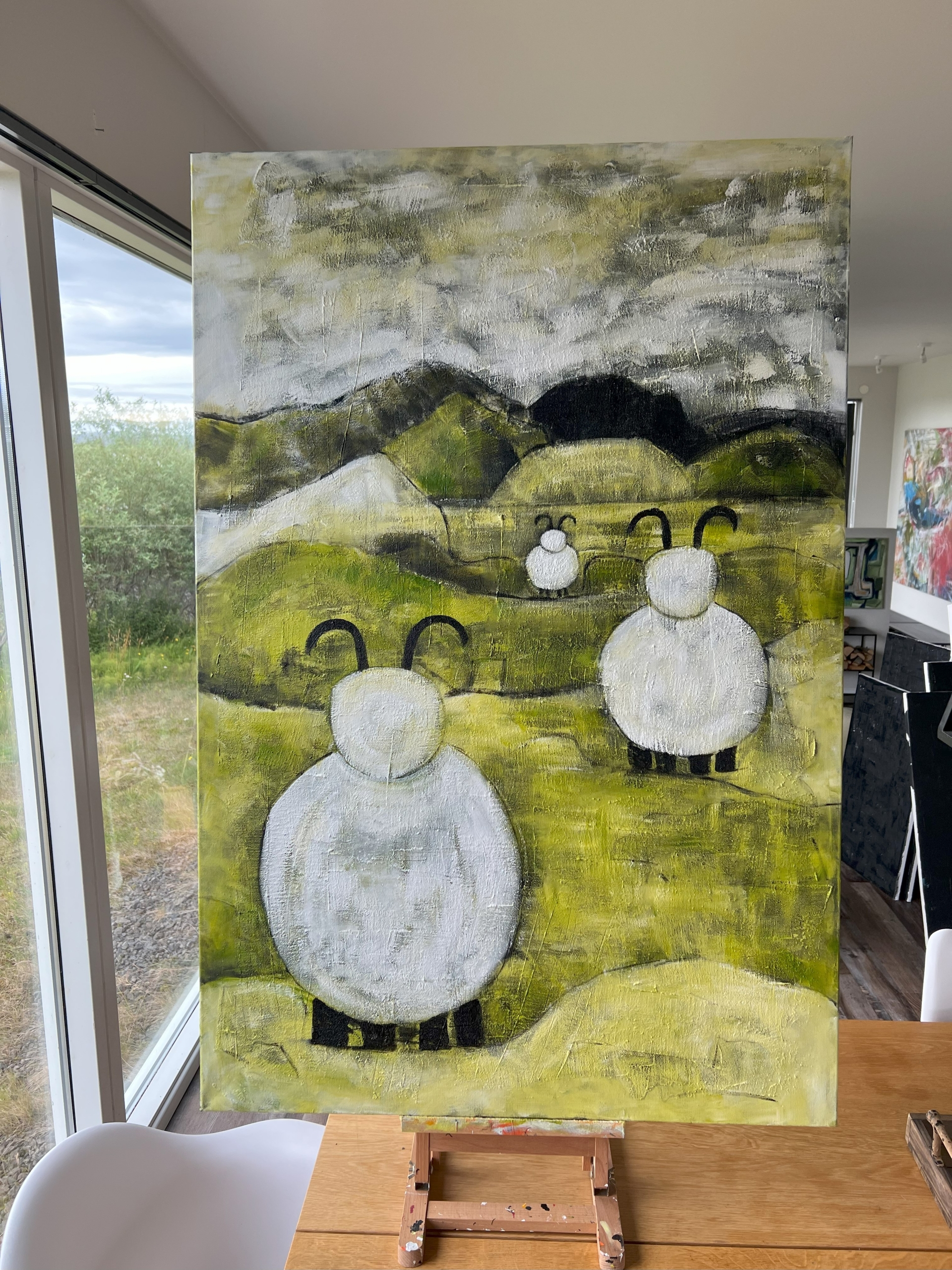 Highland Rams Printables Hrútar á heiði / Highland Rams (80×120 cm) – KindArt