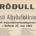 4. röðull, 1962 forsida