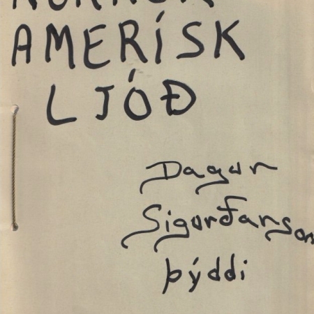 Nokkur amerísk ljóð dagur sig. þýddi