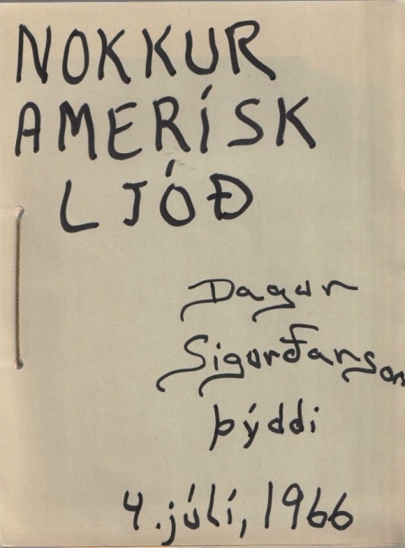 Nokkur amerísk ljóð dagur sig. þýddi