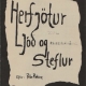Herfjötur, ljóð og steflur