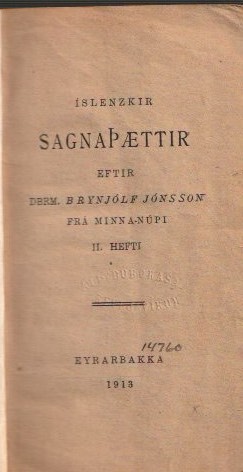 Sagnaþættir br. f.minna núpi 1913