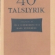40 Talslyrik,Kápa